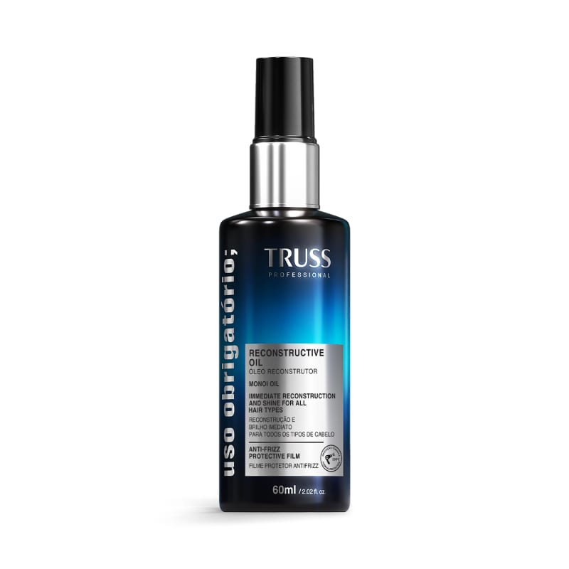 Óleo Reconstrutor Capilar Truss Uso Obrigatório 60ml Proteção Térmica Frizz Brilho Imediato