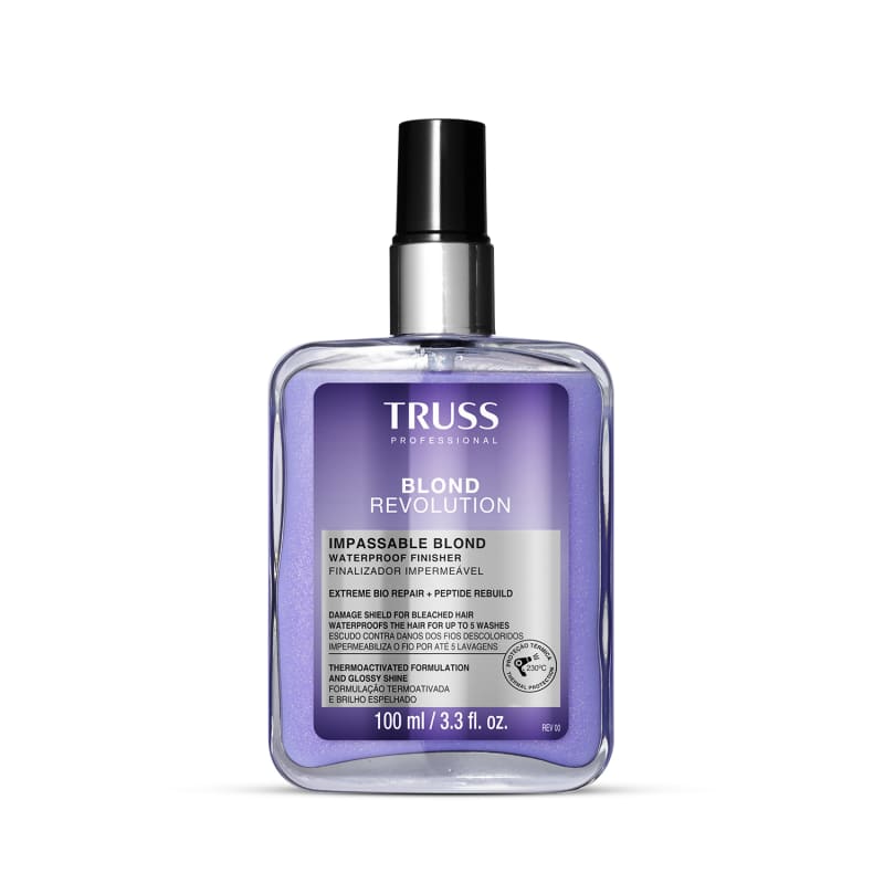 Finalizador Truss Blond Revolution 100ml: Proteção Térmica, Brilho Espelhado para Loiros
