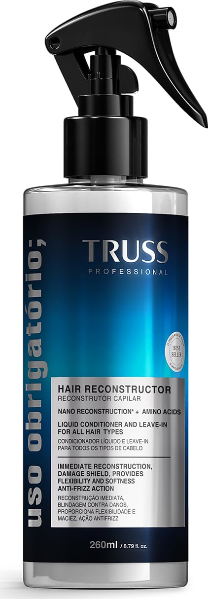 TRUSS Uso Obrigatório Spray Líquido Reconstrutor 260ml - Cabelos Fortes e Brilhantes