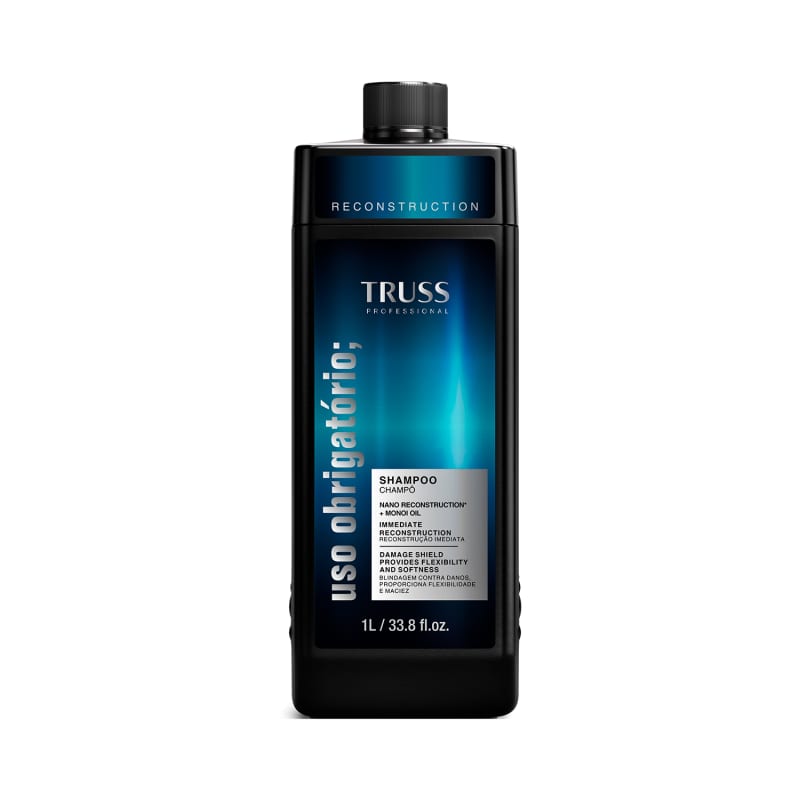 TRUSS Uso Obrigatório Reconstruction Shampoo 1L - Reconstrução Capilar Intensa, Brilho E Força