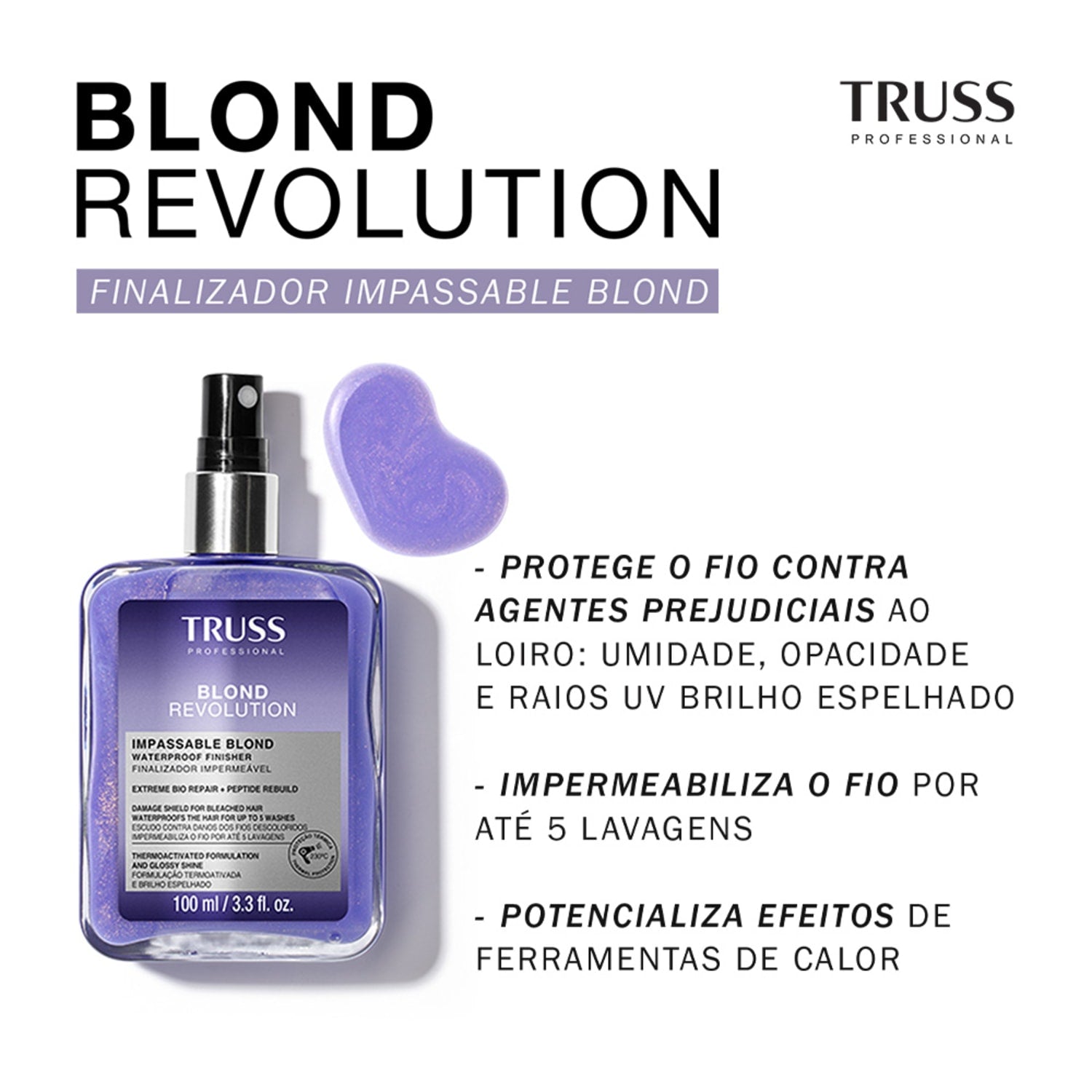 Truss Combo Blond Revolution: Kit Shampoo, Máscara e Finalizador para Loiros Radiantes