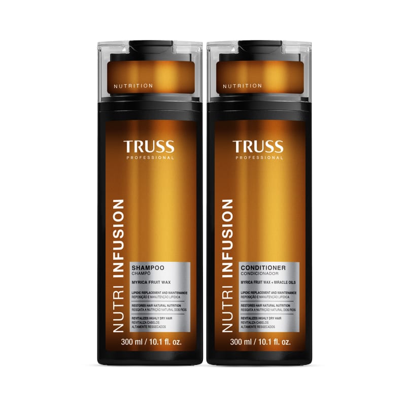 Truss Nutri Infusion: Shampoo e Condicionador 300ml para Cabelos Ressecados e Brilho