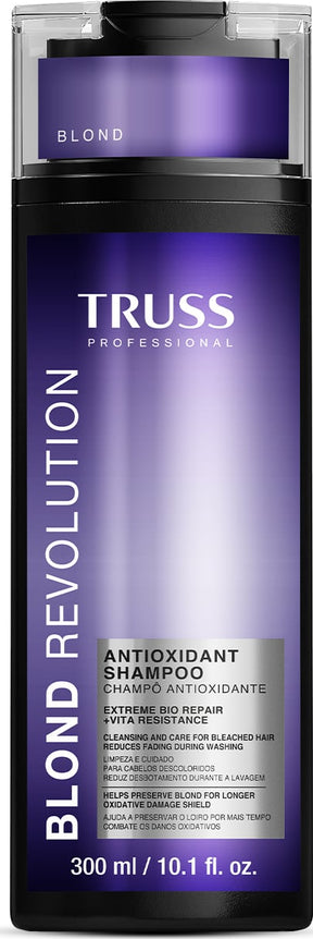 Shampoo TRUSS Blond Revolution Antioxidante Matizador 300ml Cabelos Loiros Radiantes