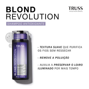 Truss Combo Blond Revolution: Kit Shampoo, Máscara e Finalizador para Loiros Radiantes