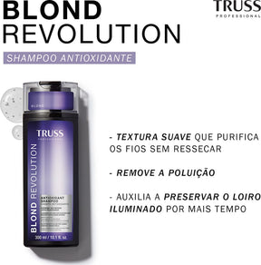 Shampoo TRUSS Blond Revolution Antioxidante Matizador 300ml Cabelos Loiros Radiantes
