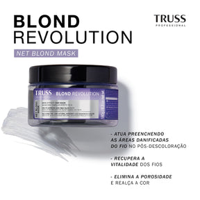 Truss Combo Blond Revolution: Kit Shampoo, Máscara e Finalizador para Loiros Radiantes